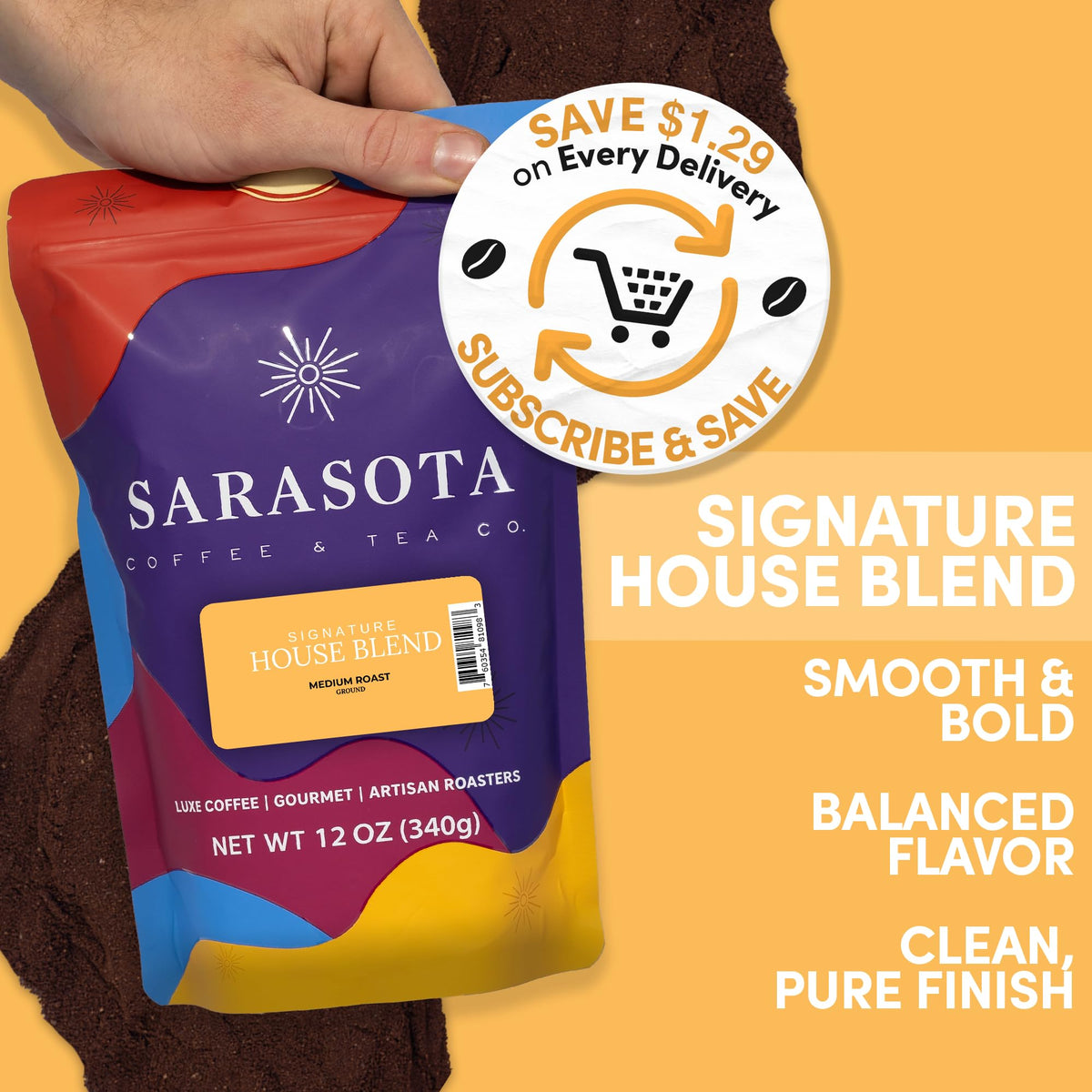 Breakfast blend aroma steam highlighting smooth, balanced flavor