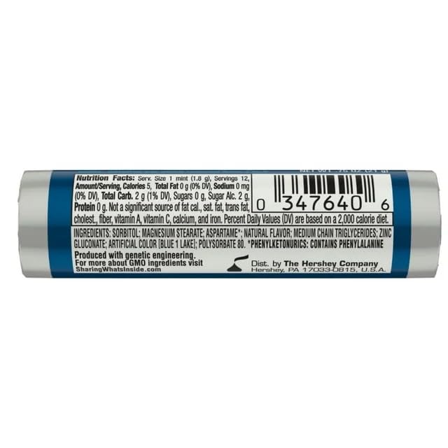 Breath Savers Peppermint Rolled Mints in a car cup holder for on the go freshness