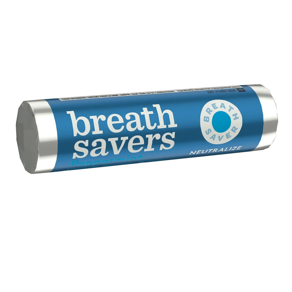 Breath Savers Peppermint Rolled Mints on a desk for quick refresh between tasks