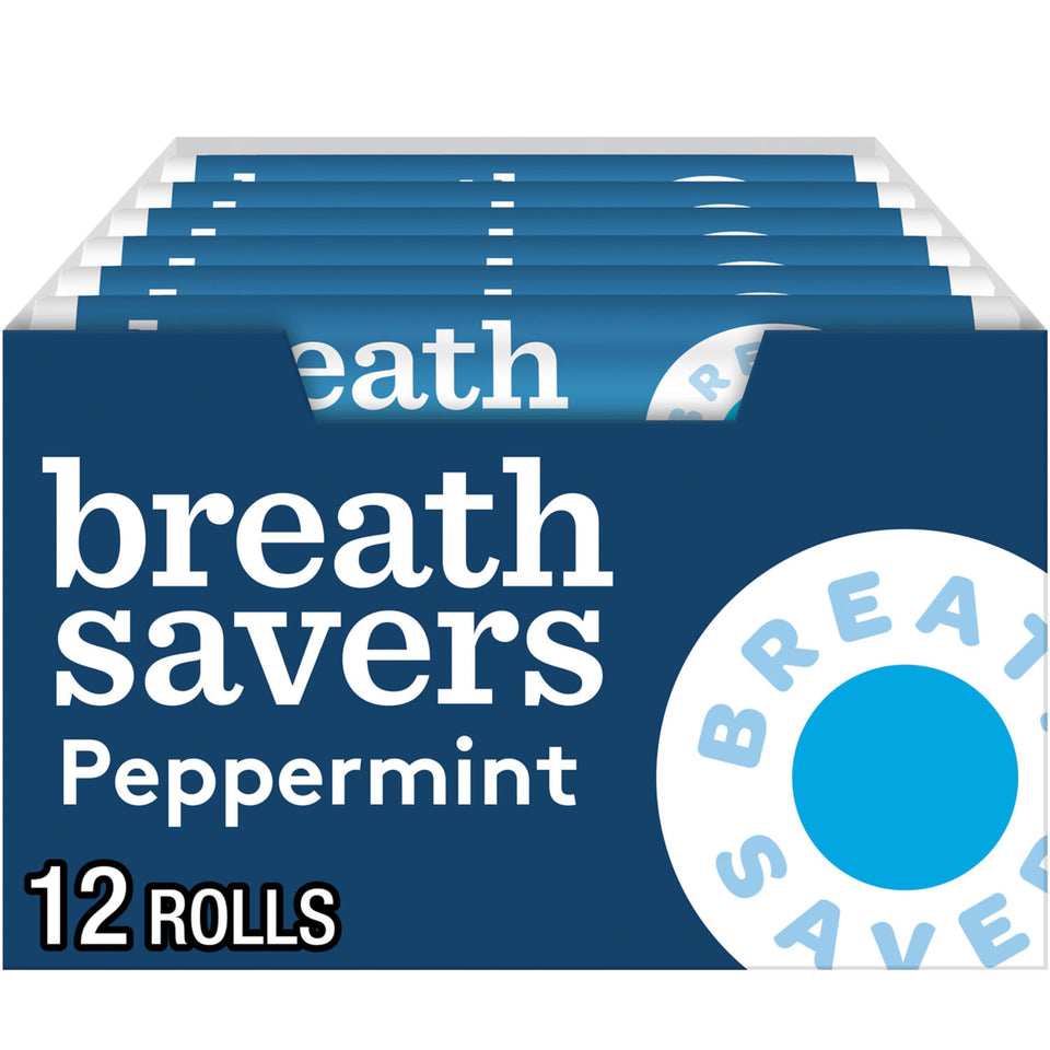 Breath Savers peppermint mint rolls image showing on-the-go freshness