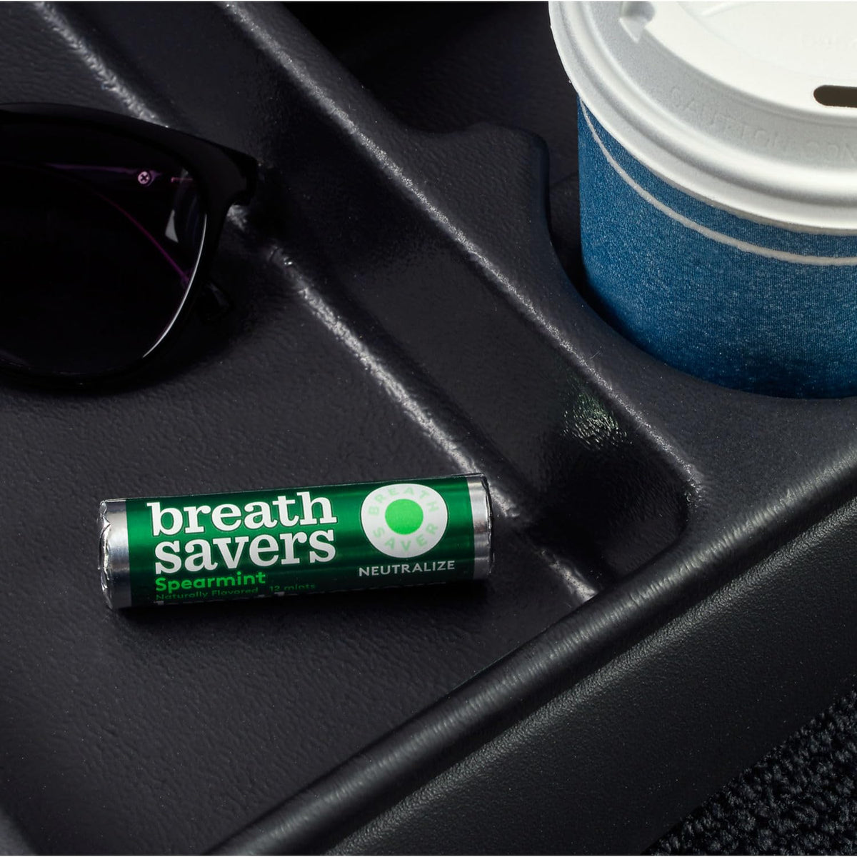 Breath Savers sugar-free label on packaging signaling guilt-free minting refreshment.