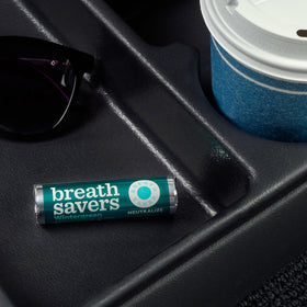 Individually wrapped Breath Savers Wintergreen mints offer portable freshness.