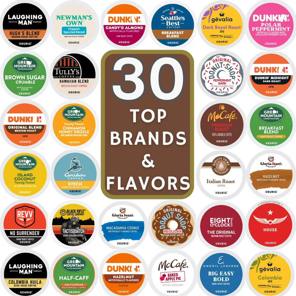 BREWANA variety pack box showing 30 pods for mix-and-match brewing