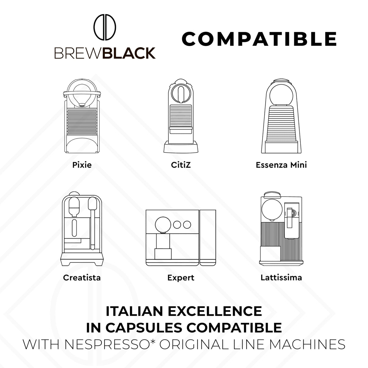 BREWBLACK 100 capsules pack ensures steady decaf supply.