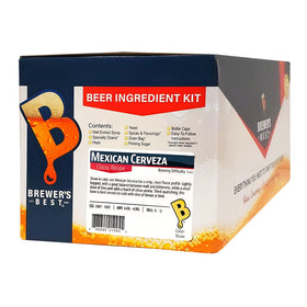 Brewer's Best Mexican Cerveza crisp color in glass invites a refreshing tasting.