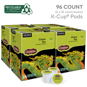 Brewing Celestial Seasonings green tea K-Cup in a Keurig for a smooth cup.