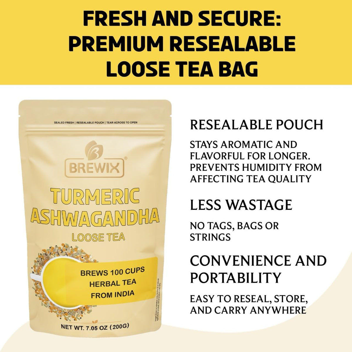 BREWIX aromatic brew promises a flavorful, relaxing cup.