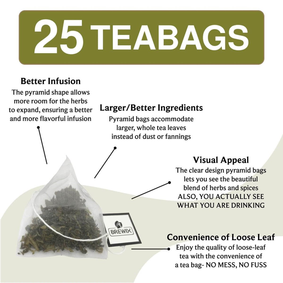 BREWIX Bergamot Green Tea fresh bergamot aroma brightens the cup