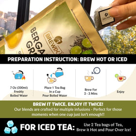 BREWIX Bergamot Green Tea hot brew in minutes