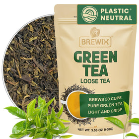 BREWIX green tea leaves from Darjeeling for a vibrant morning brew.