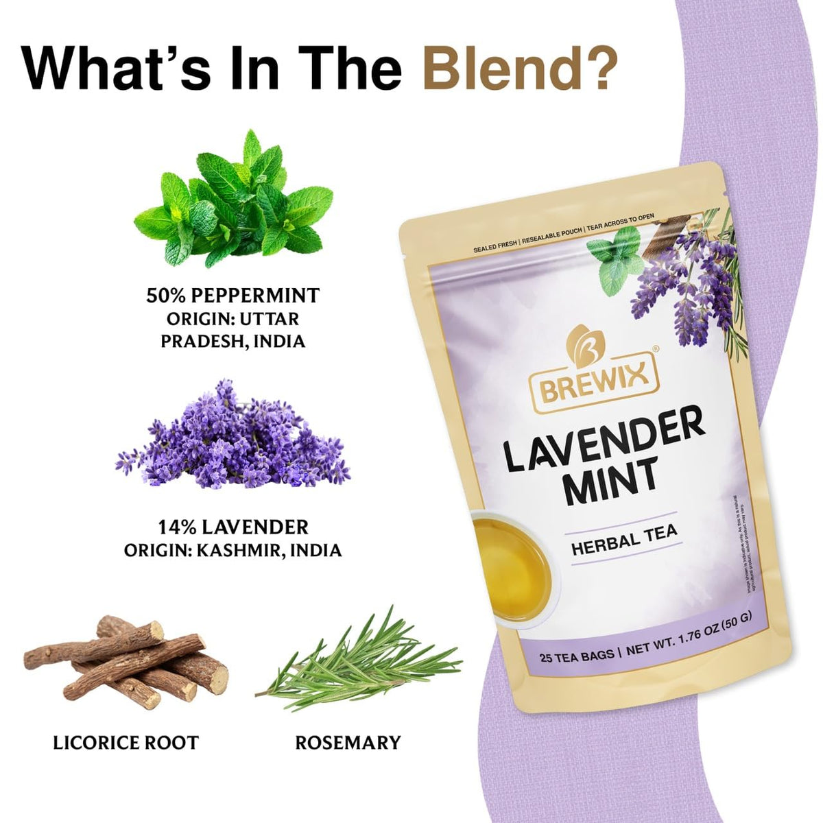 BREWIX hand-blended tea leaves showcase premium quality and flavor.