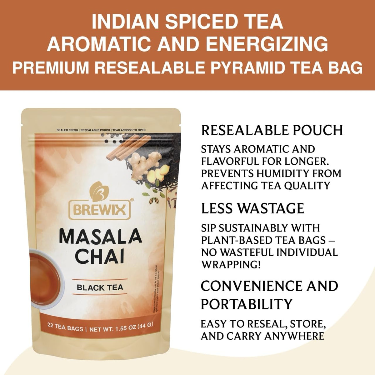 BREWIX no colors or preservatives in this chai