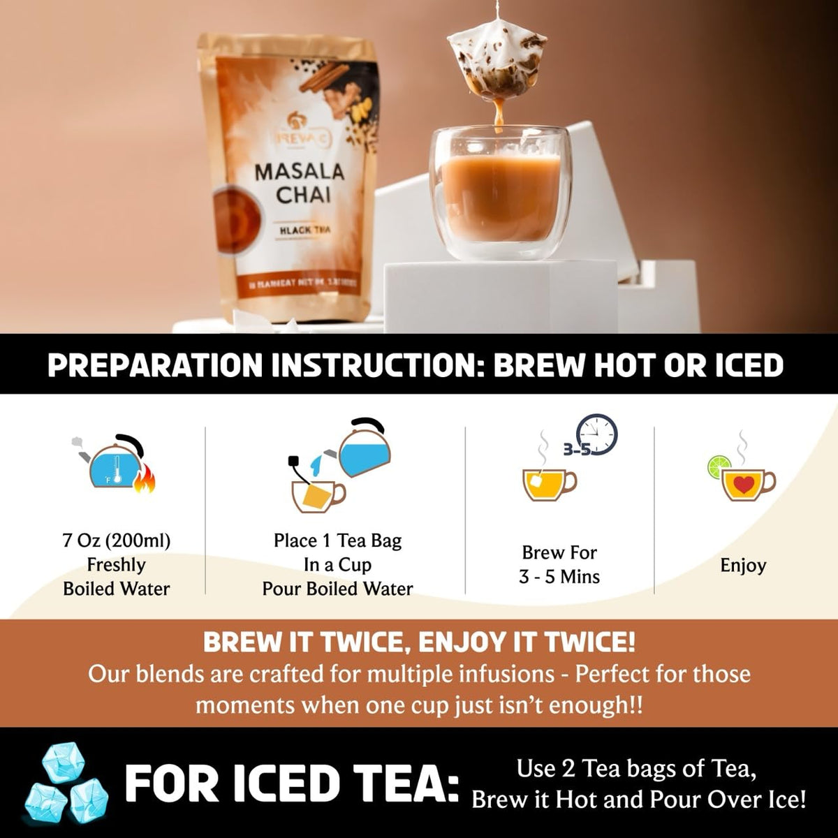 BREWIX orthodox black tea leaves from premium Indian gardens