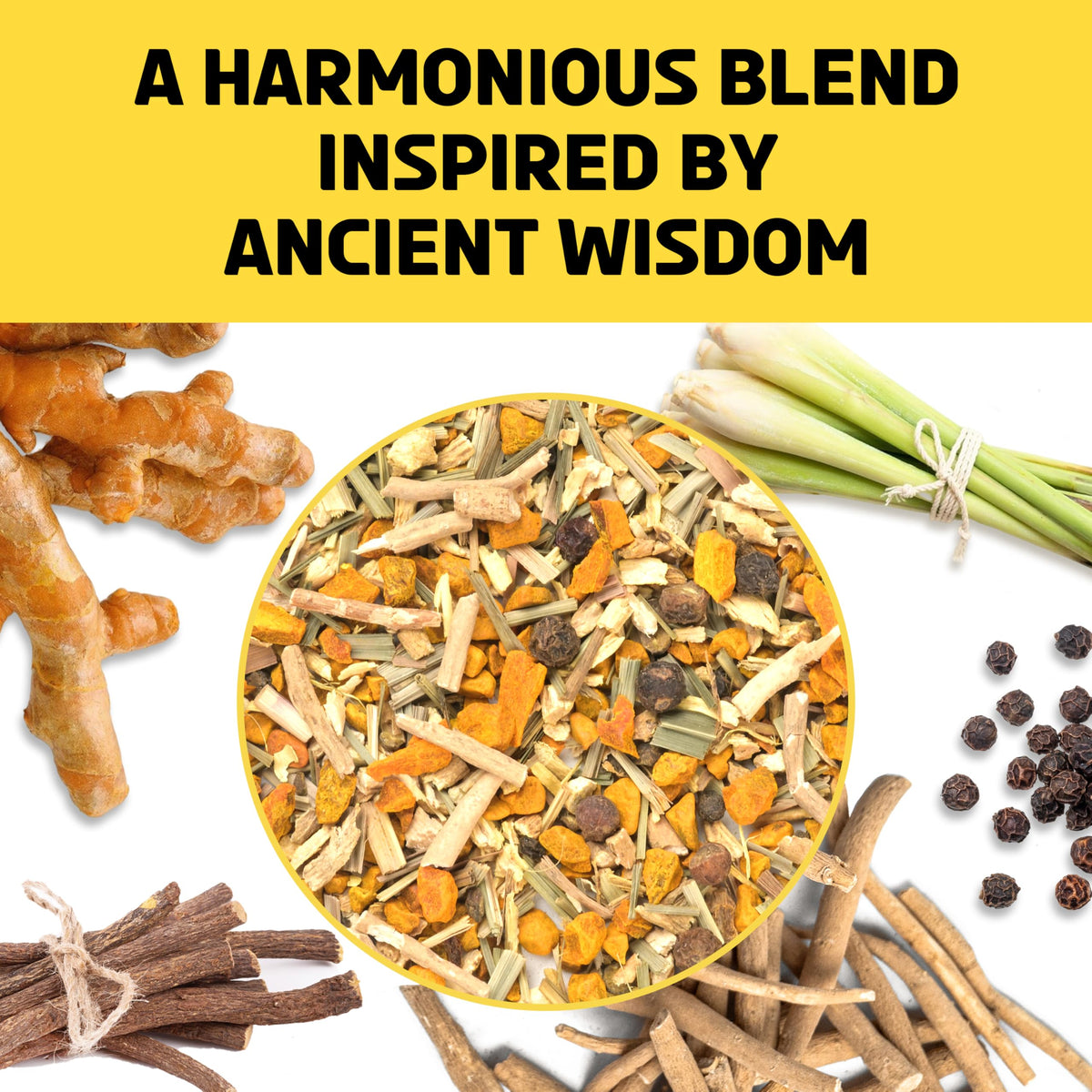 BREWIX turmeric root and spices emphasize vibrant color.