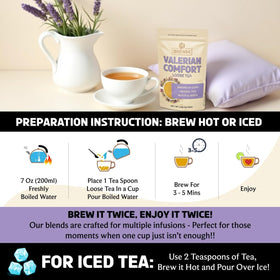 BREWIX Valerian Comfort Tea color and brew promise a rich experience