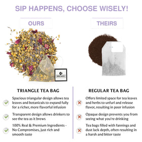 BREWIX Valerian Comfort Tea night-time routine for unwinding after a long day.