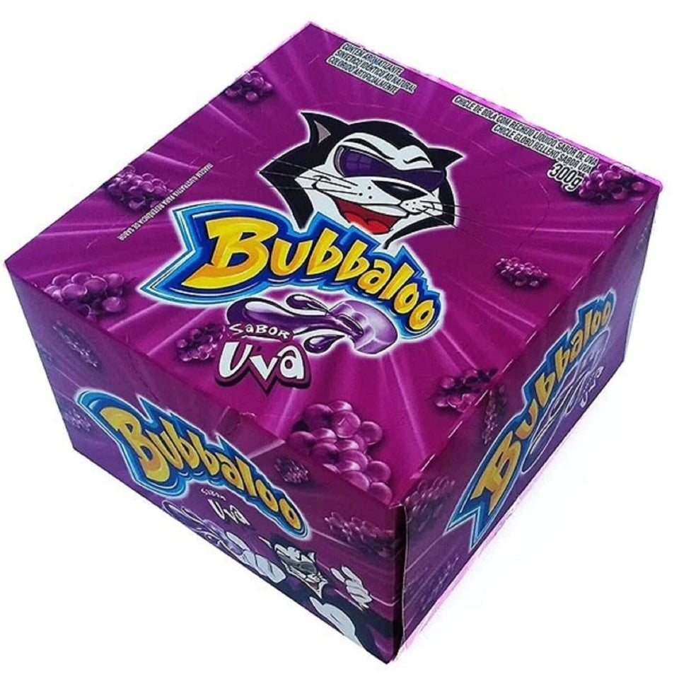 Brex America Bubbaloo grape gum pack, 300g, ideal for sharing on the go.