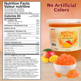 BREXONIC Mango Boba Pearl close-up—bursting fruit flavors in each pop.