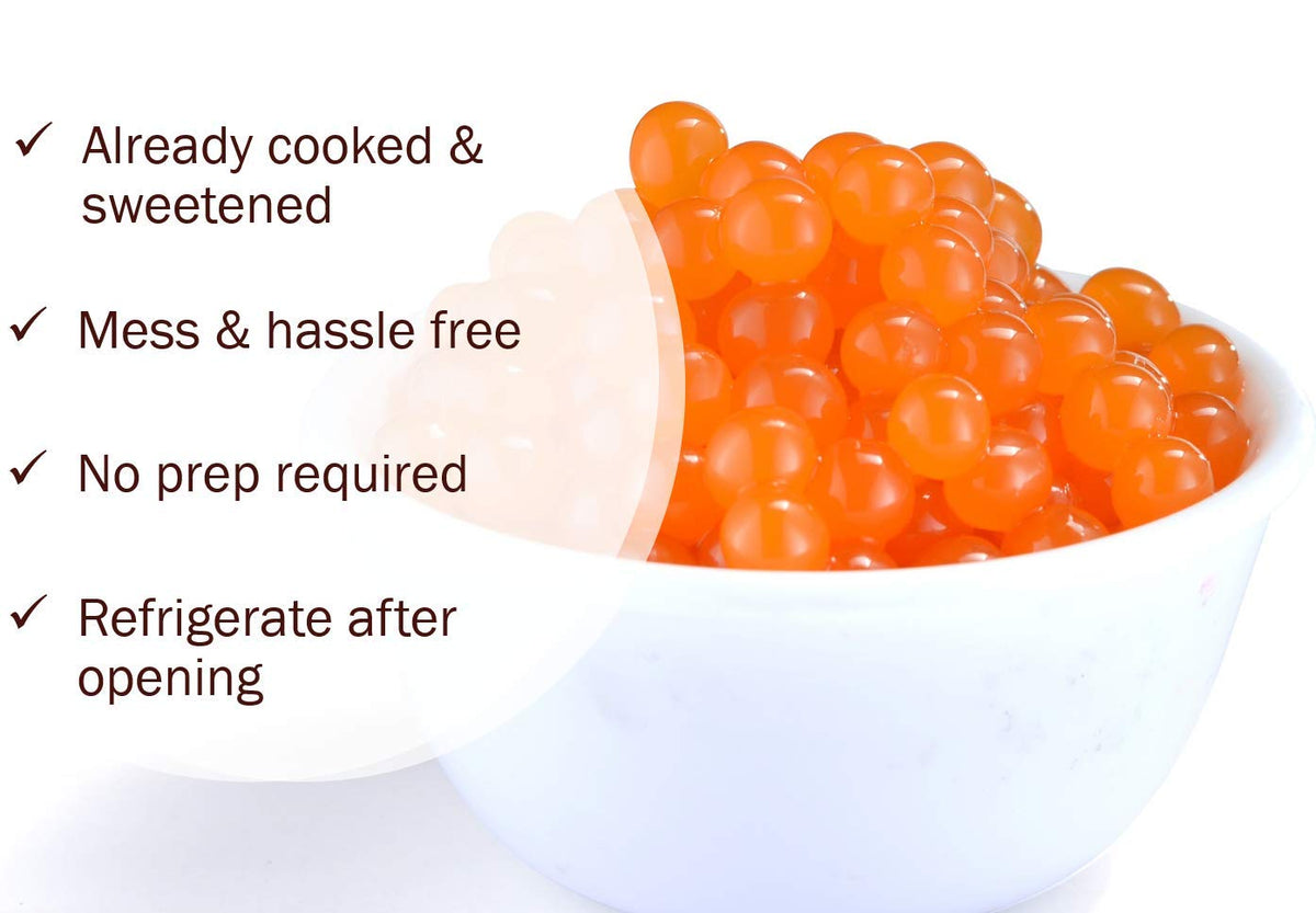 BREXONIC Mango Boba Pearl in tea—adds playful texture and flavor.