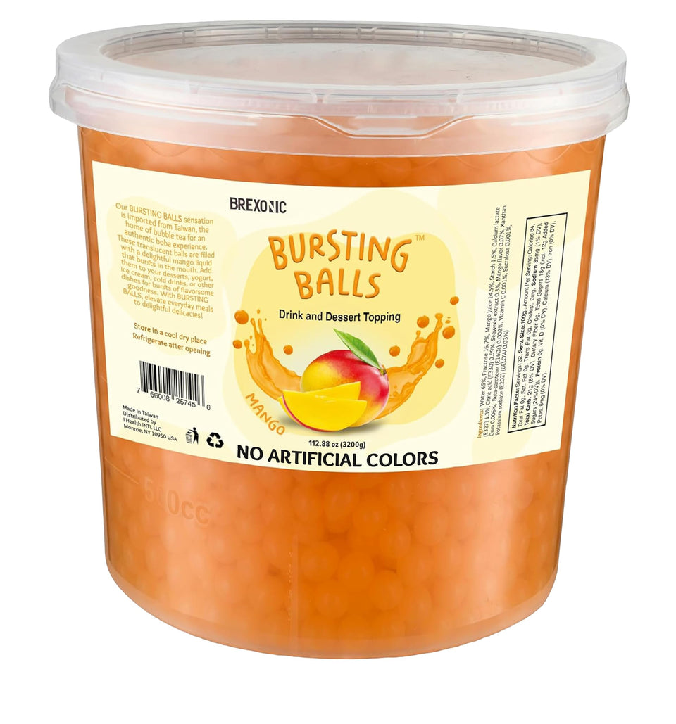 BREXONIC Mango Boba Pearl pack—close-up for cafe-quality at home.