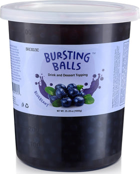 BREXONIC Blueberry popping boba pearls add a bursting fruit twist to beverages.