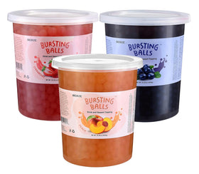 Brexonic bursting boba blueberry pearls add fruity pop to tea and desserts.