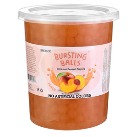 BREXONIC Peach popping boba pearls bursting with fruity flavor for tea and desserts