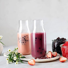 BREXONIC strawberry boba pearls on a dessert plate ideal for toppings