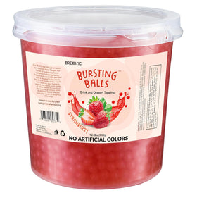 BREXONIC Strawberry Boba Pearls in bubble tea offering a fruity burst
