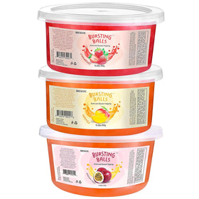 BREXONIC strawberry popping boba pearls for fruity drinks and desserts