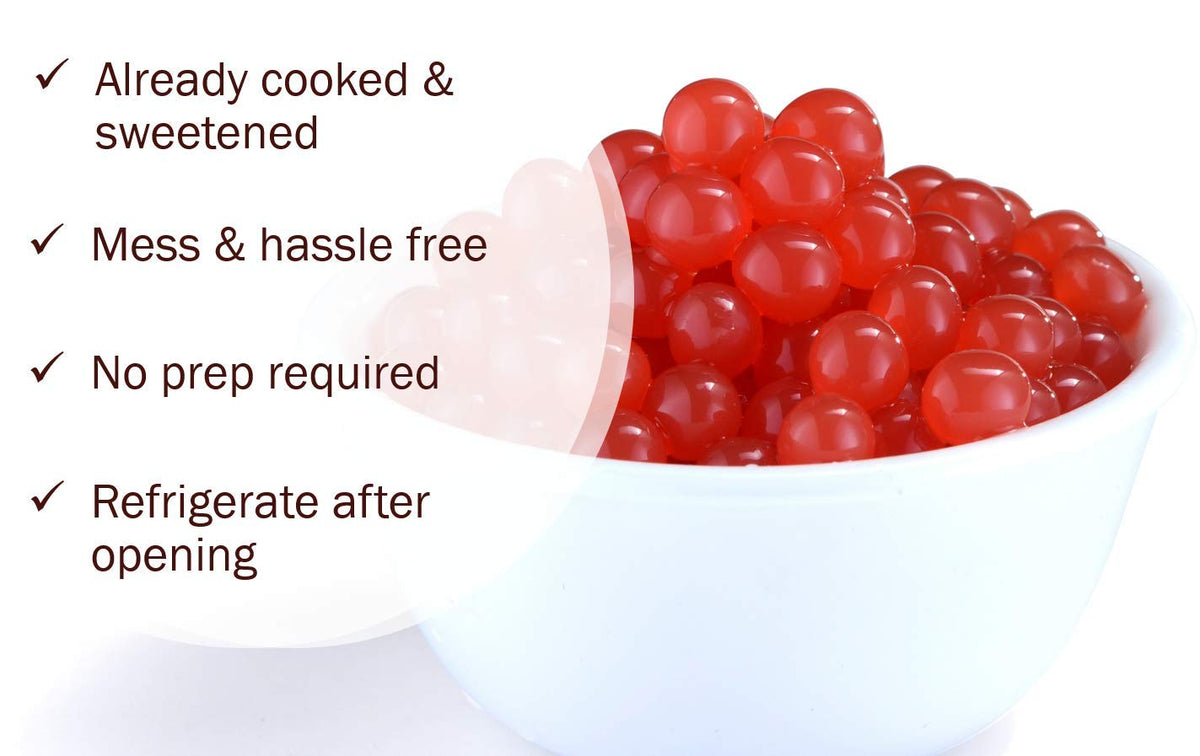 BREXONIC Strawberry Popping Boba for a juicy bite in beverages
