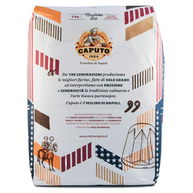 BrickOvenBaker Mulino Caputo Manitoba Oro Type 0 flour close-up texture for airy crusts.