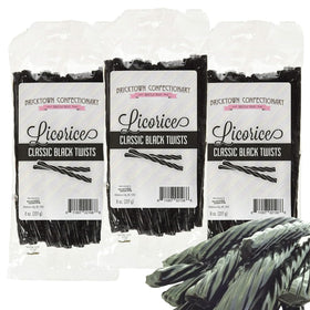 Bricktown Goods Classic Black Licorice Twists pack for sharing and nostalgic snacking.
