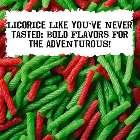 Kosher-certified allergen-free cinnamon licorice twists detail