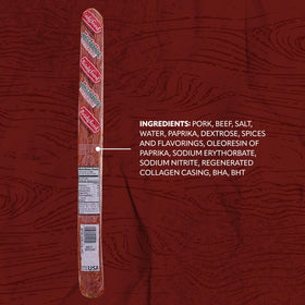 Bridgford Old World Pepperoni Stick naturally smoked aroma fills snacks with depth.