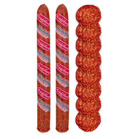 Bridgford Old World Pepperoni Stick packaging highlights premium quality and natural smoking.