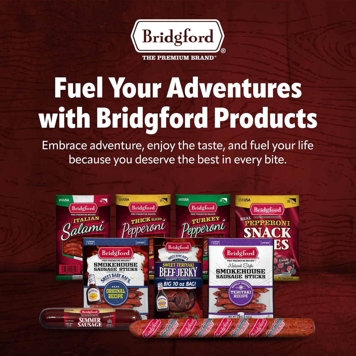 Bridgford Old World Pepperoni Stick zero-carb option for keto-friendly diets.