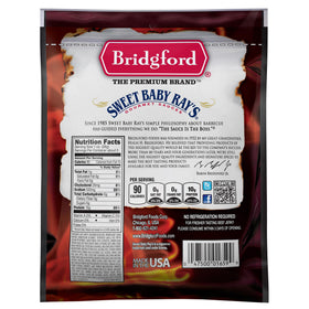 Bridgford jerky on-the-go pack in resealable bag for quick snack.