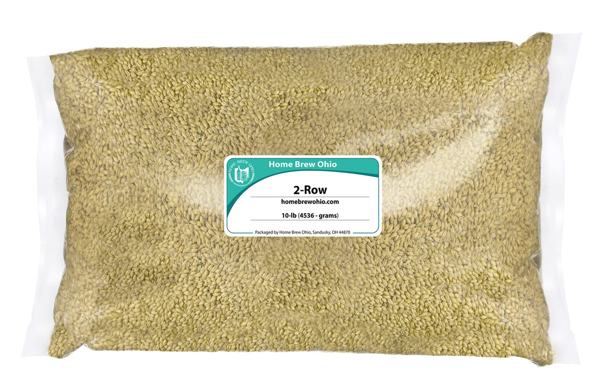Briess 2-Row Brewers Malt base grain bag for versatile home brewing.