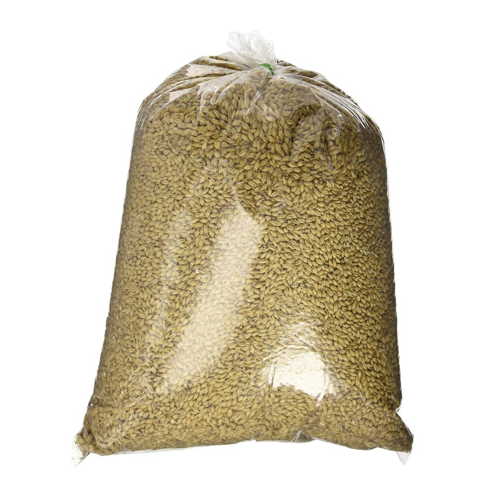 Briess 2-Row malt USA origin label indicating quality.