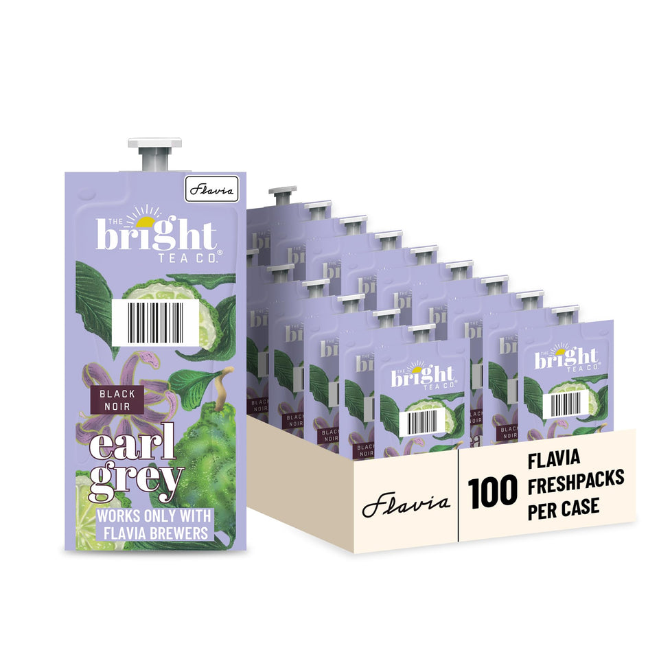 Bright Tea Co. Earl Grey Freshpack in Flavia brewer ready for a single-serve cup.