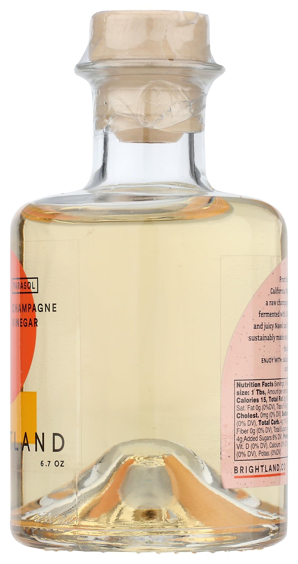 Brightland Citrus Parasol ingredients closeup emphasizes natural zest and clean sourcing