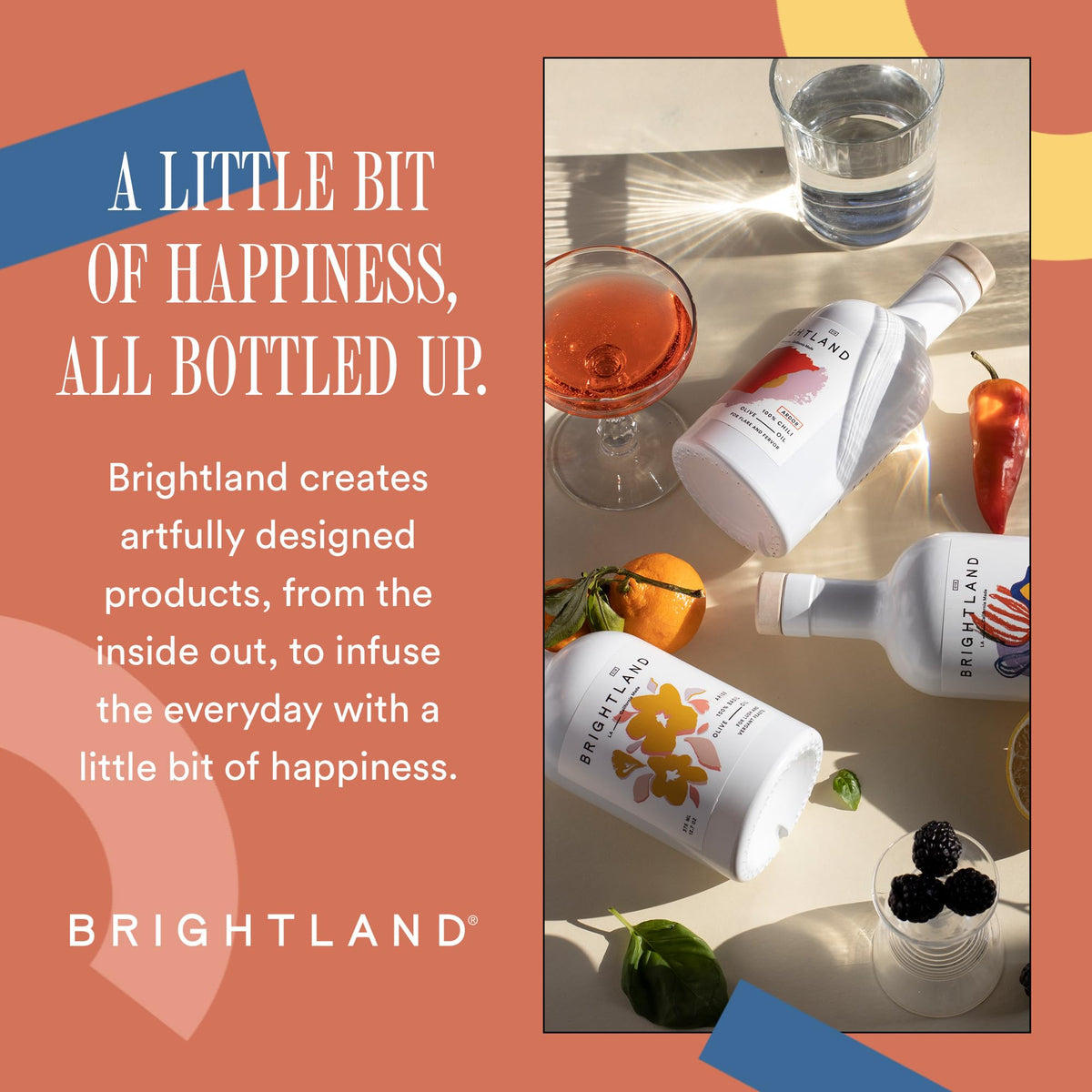Brightland Rosette label artwork by Lilian Martinez enhances architectural pop culture style.