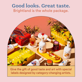 Brightland Ardor label artwork by Marleigh Culver adds heat-inspired design.
