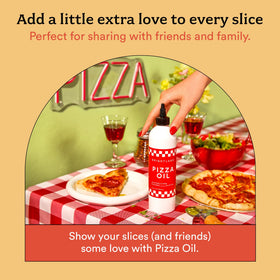 Gift-worthy Brightland Pizza Oil highlighting a thoughtful, plant-based gift.