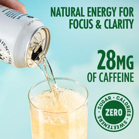 BrightLeaf Jasmine Green Sparkling Tea bubbles rising in a chilled can