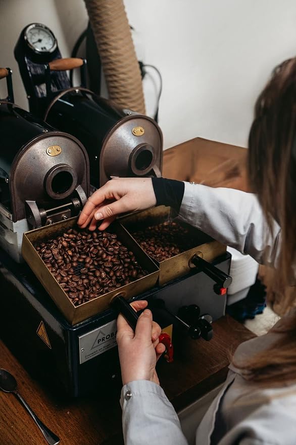 Dolomites-roasted Bristot Classico Oro shot suggesting balanced flavor for home espresso.