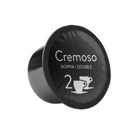 Bristot Cremoso pack-shot shows capsules ready for Lavazza Blue machines with bold flavor
