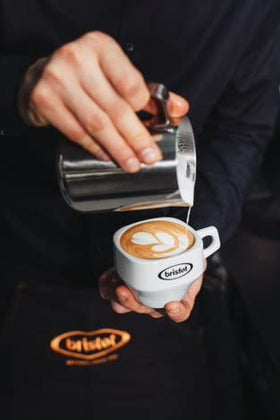 Bristot Decaf Italian coffee beans medium roast color and smooth finish.