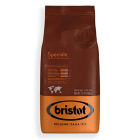 Bristot Speciale Italian Espresso Beans in a bag, ready for authentic home espresso experiences